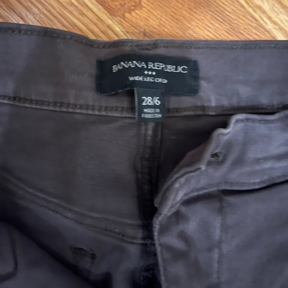 Banana republic brown wide leg crop pants